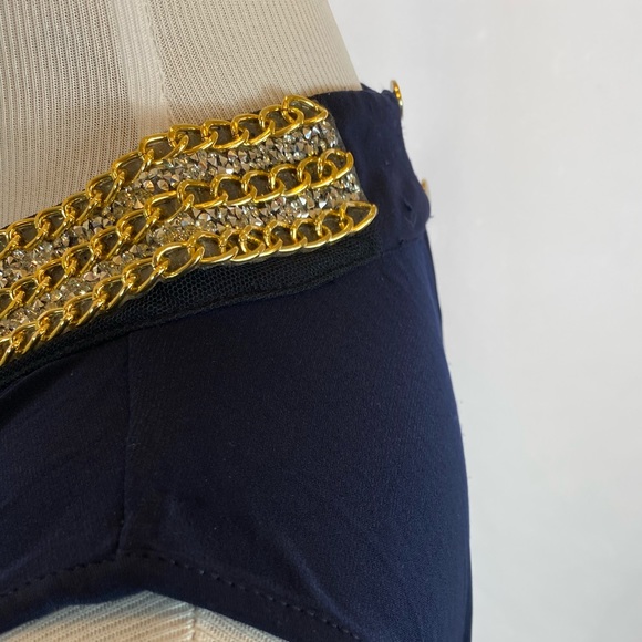 Jeweled Neckline Dark Navy Top New without tags - Picture 7 of 16